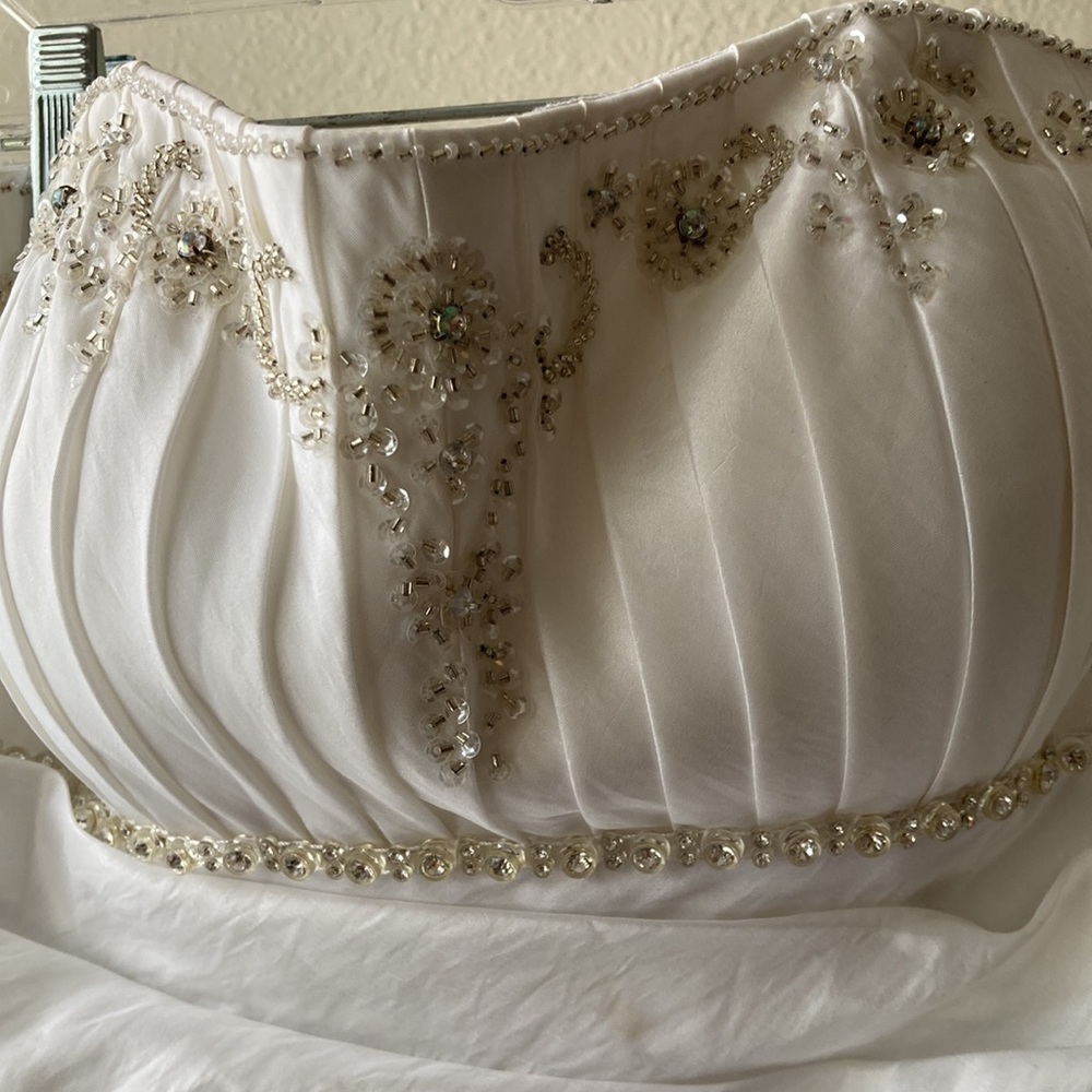 Strapless Rhinestone Wedding Dress - Picture 7 of 10